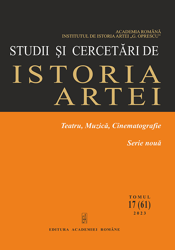 Studii şi cercetări de istorie a artei.  Teatru, muzică, cinematografie