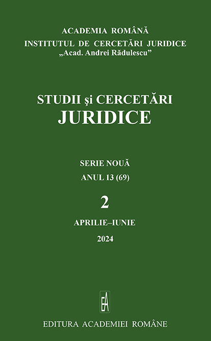 Studii şi cercetări juridice serie nouă