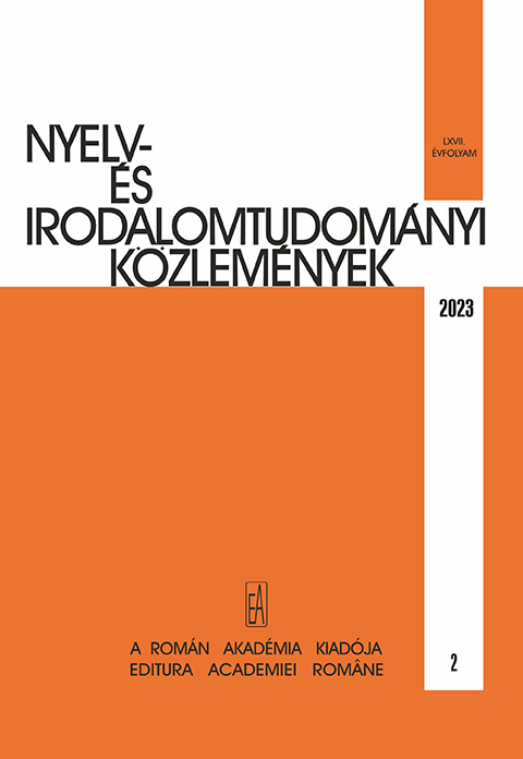 NYELV- ÉS IRODALOMTUDOMÁNYI KÖZLEMÉNYEK